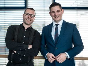 Aaron Brück und Philipp Boros, Geschäftsführer der Seals Group